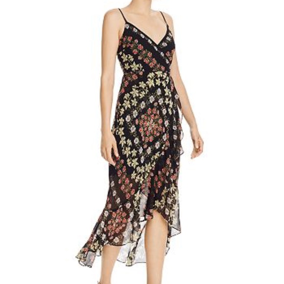 Guess Dresses & Skirts - Guess Makaila Black Floral Print High-Low Dress S